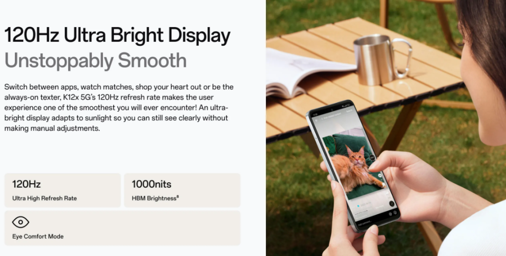 OPPO K12x 5G Display